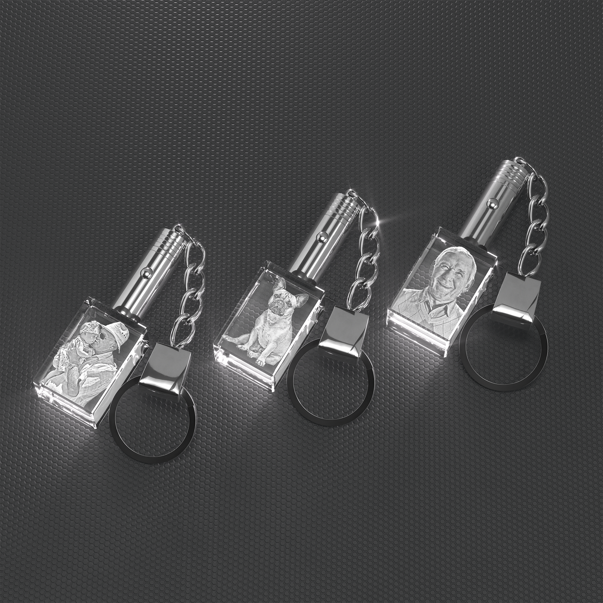 3D innovation Crystal Keychain Photo - Lighted Custom Crystal